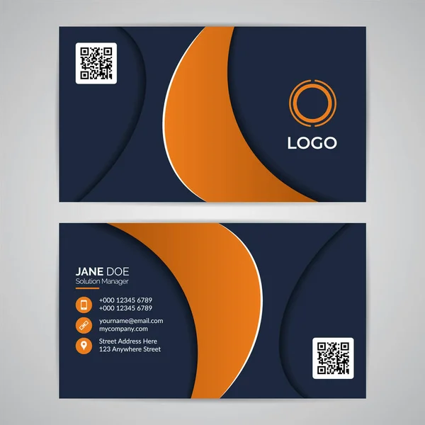Abstract Modern Simple Business Card Template Design Graphic Vector Eps10 — Stock Vector