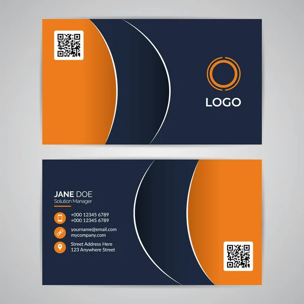 Abstract Modern Simple Business Card Template Design Graphic Vector Eps10 — Stock Vector