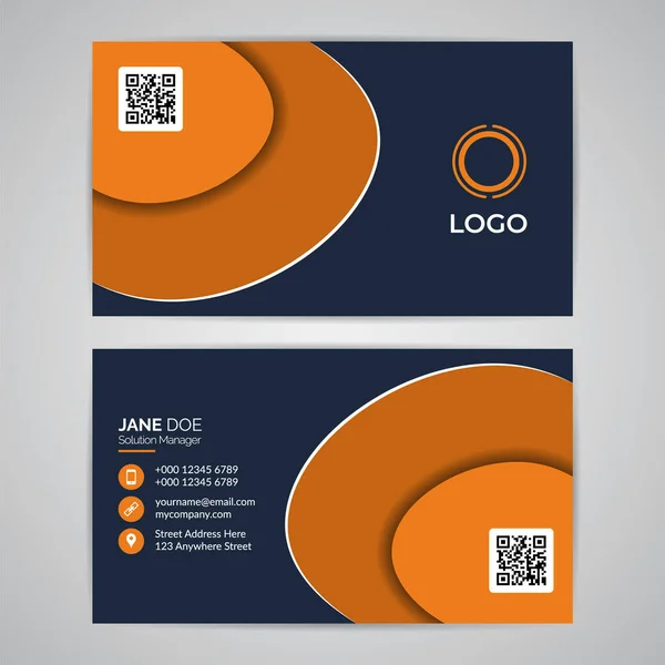 Abstract Modern Simple Business Card Template Design Graphic Vector Eps10 — Stock Vector