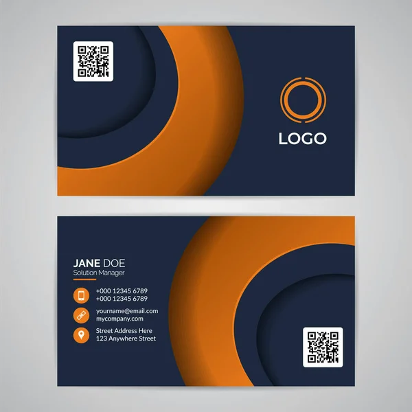 Abstract Modern Simple Business Card Template Design Graphic Vector Eps10 — Stock Vector