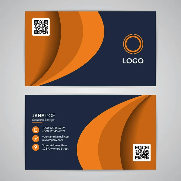 Abstract Modern Simple Business Card Template Design Graphic Vector Eps10 — Stock Vector