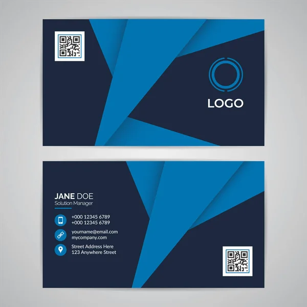 Abstrakt Modern Simple Business Card Template Design Grafického Vektoru Eps10 — Stockový vektor