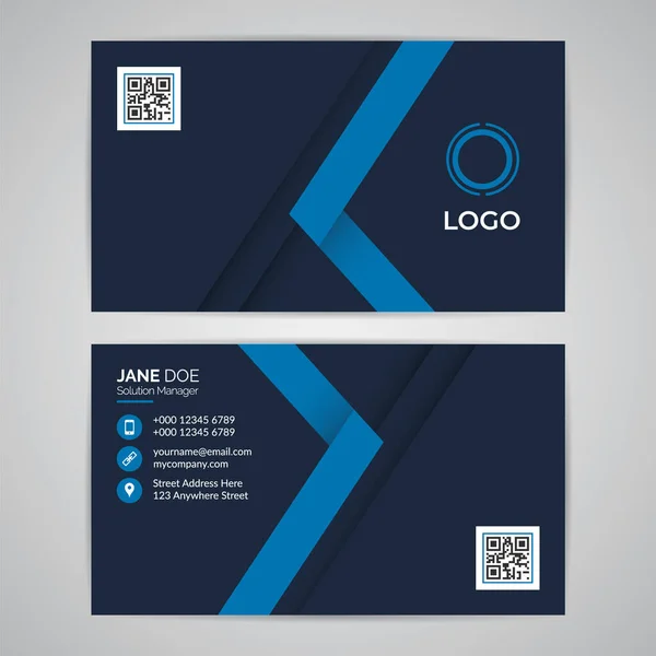 Abstract Modern Simple Business Card Template Design Graphic Vector Eps10 — Stock Vector