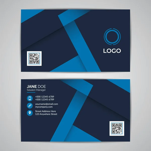 Abstract Modern Simple Business Card Template Design Graphic Vector Eps10 — Stock Vector