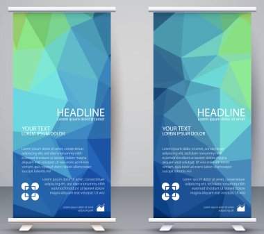 Düşük poligonal Banner Dikey, Çokgen Modern Arka plan Doğal Gradyan Duvar Kağıdı İşletmeleri, Roll Up Standee Office, Company, Modern kart şablonu Web, iniş sayfası, kapak, reklam, yayın,