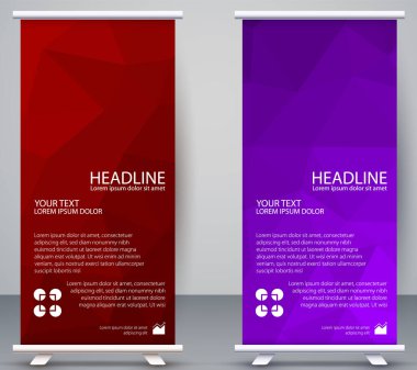 Düşük poligonal Banner Dikey, Çokgen Modern Arka plan Doğal Gradyan Duvar Kağıdı İşletmeleri, Roll Up Standee Office, Company, Modern kart şablonu Web, iniş sayfası, kapak, reklam, yayın,