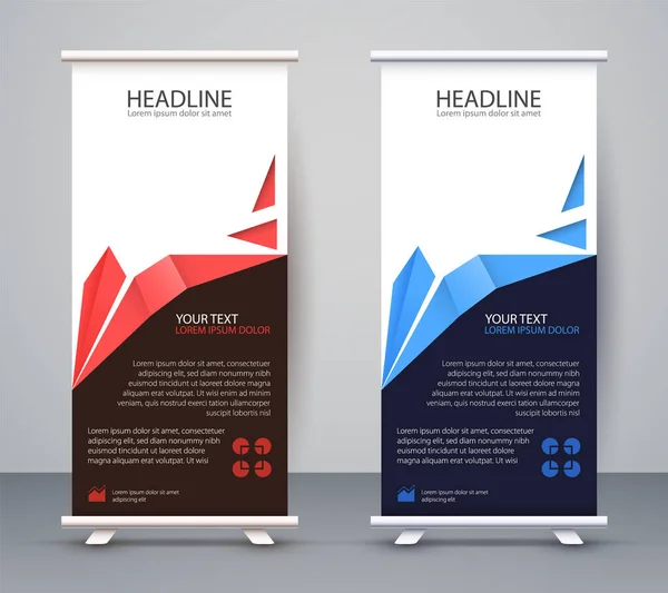 Business Roll Standee Design Banner Template Apresentação Brochura Flyer Vector — Vetor de Stock