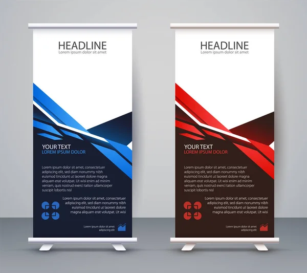 Business Roll Standee Design Banner Template Apresentação Brochura Flyer Vector — Vetor de Stock