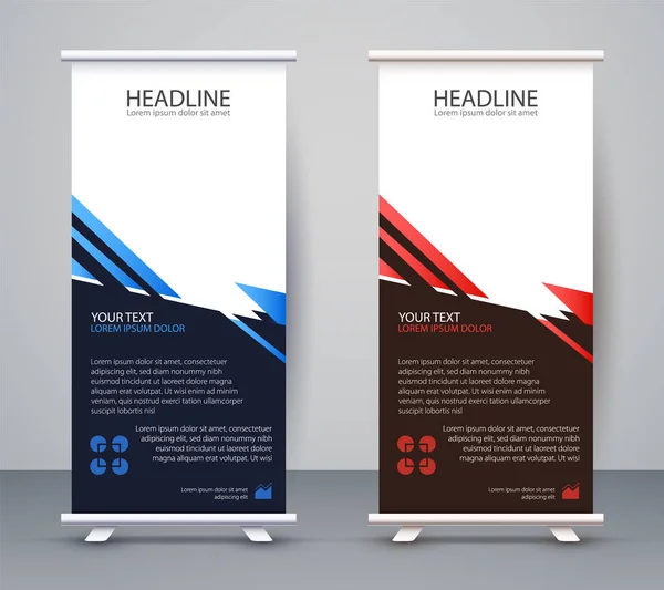 Business Roll Standee Design Banner Template Apresentação Brochura Flyer Vector — Vetor de Stock