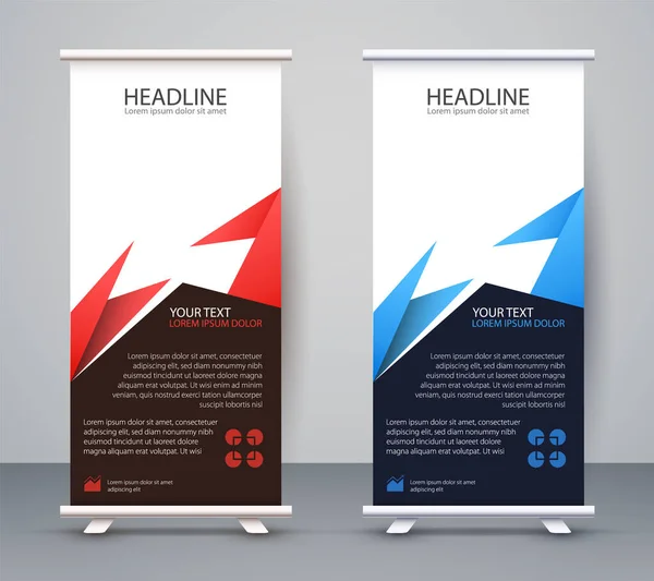 Business Roll Standee Design Banner Template Apresentação Brochura Flyer Vector — Vetor de Stock