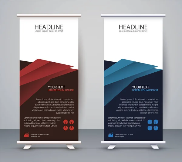 Affärer Rullar Upp Standee Design Banner Mall Presentation Och Brochure — Stock vektor