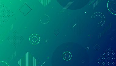 Memphis Soyut Yeşil Geometrik Arkaplan