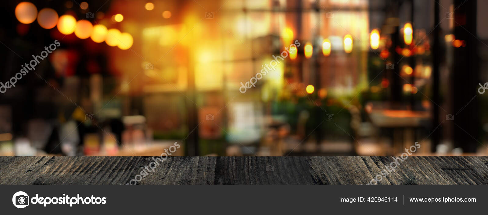 Top Black Table Bar Pub Light City Party Banner Background Stock Photo by  ©madamLEAD 420946114