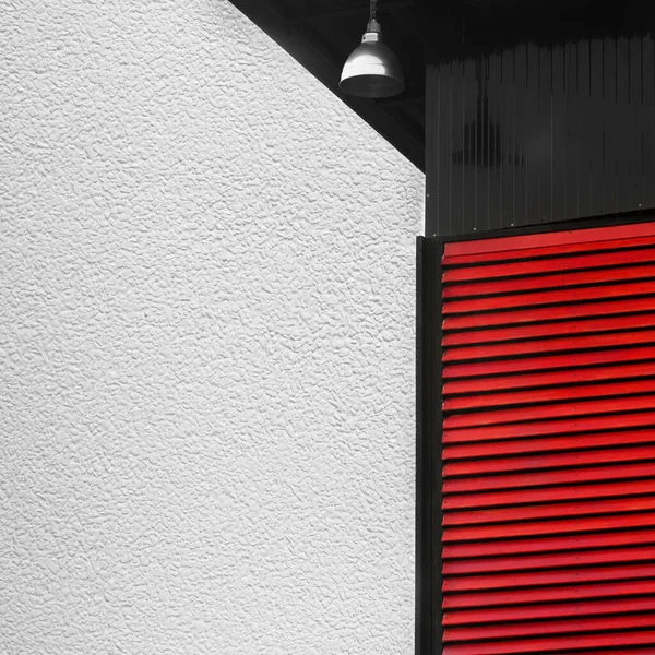 black red industrial loft building and metal lamp rough white concrete architecture square background