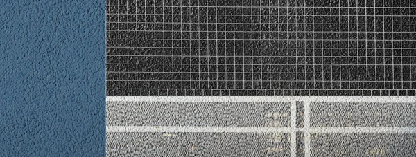 Современный Грубый Цемент Металл Абстрактный Синий Белый Архитектурный Баннер Фон — стоковое фото