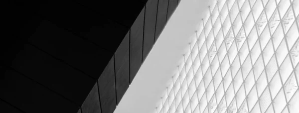 Bianco Nero Linea Architettura Banner Sfondo — Foto Stock