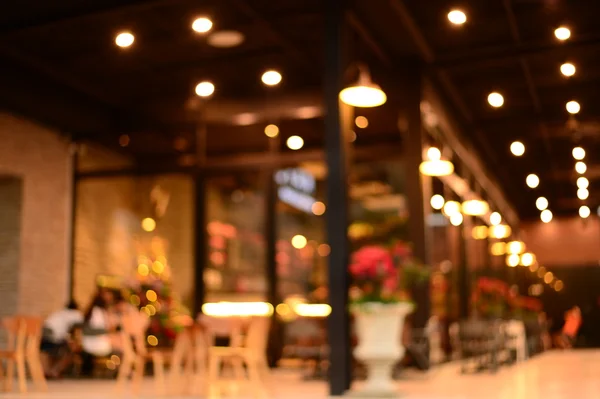 Blur cafe at night — Stock Photo, Image