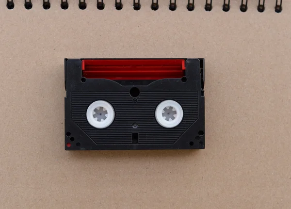 Mini kırmızı siyah Video bandı — Stok fotoğraf