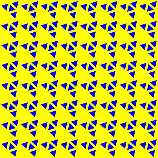 Patrón Sin Costuras Bonito Triángulo Azul Abstracto Sobre Fondo Amarillento — Archivo Imágenes Vectoriales