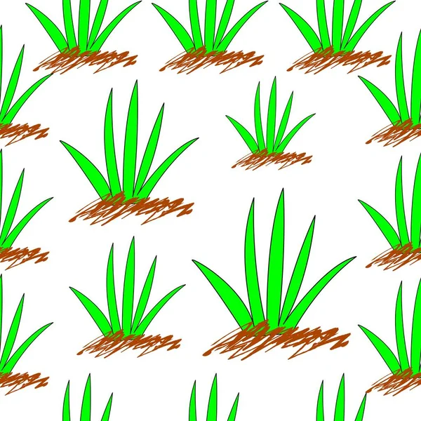 Nahtloses Muster Grünes Gras Besten Geeignet Für Hintergründe Bezüge Stoffe — Stockvektor