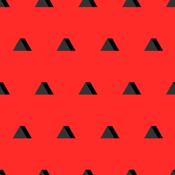 Patrón Geométrico Triángulo Sin Costura Sobre Fondo Rojo Adecuado Para — Archivo Imágenes Vectoriales