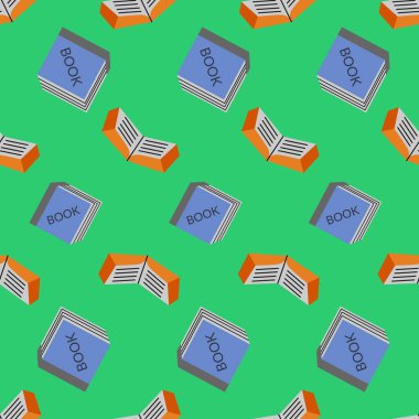 Kusursuz desenli kitap karesi ve güzel açık bir kitap. Moda, arkaplan, dekorasyon, poster vs. için uygun.