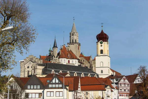 Piękny Widok Sigmaringen Zamek Sigmaringen Krajobraz Miejski — Zdjęcie stockowe