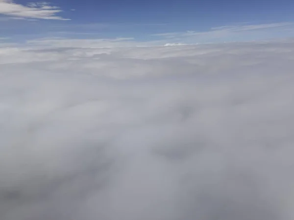 Удивительный Воздушный Пейзаж Вид Небо Над Облаками Самолета — стоковое фото