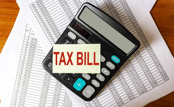 Auf Dem Zettel Steht Der Text Tax Account Daneben Liegen — Stockfoto