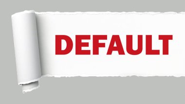 Yırtık kağıda yazılmış bir kelime. Kriz durumu