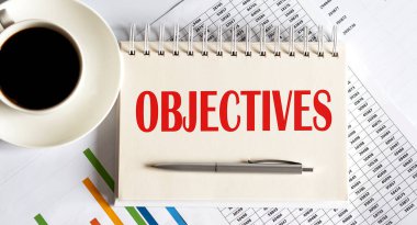 Not defterine kalem ve çizelge ile yazılmış OBJECTIVES metni