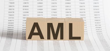 Para aklama konsepti, ahşap kelime bloğu AML grafikte