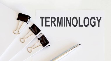 Terminoloji beyaz sayfaya yazıldı