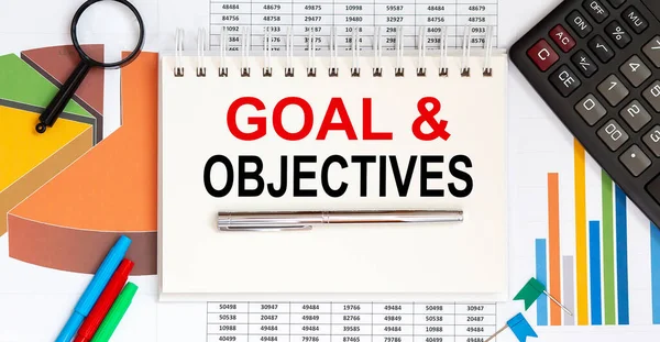 Notebook Tools Notes Goals Objectives — Stock Photo, Image