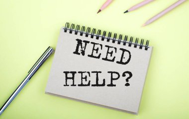 Not defterinde sarı arkaplanda kalem olan yardım metnine ihtiyaç var