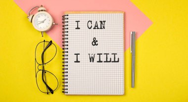 Not defterine kalem, gözlük ve çalar saatle bakabilirim ve bakacağım.