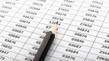 İş konsepti, grafiklerde siyah kalemler