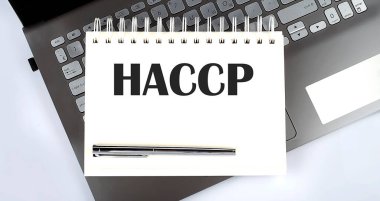 HACCP - Üst görünüm dizüstü bilgisayarı, iş dünyası