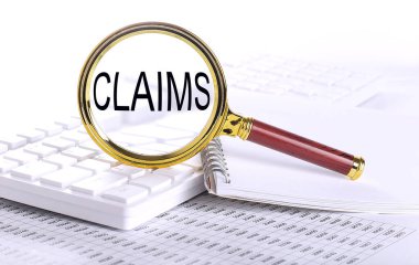 Klavyedeki büyüteçle CLAIMS sözcüğü