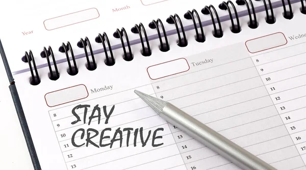 Stay Creative Plánovači Tužkou Obchod — Stock fotografie