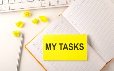 Klavye ve kalemle günlüğümdeki TASKS metnim