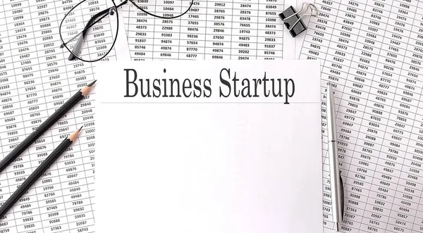 Paper Business Startup Table Charts — Stock Photo, Image