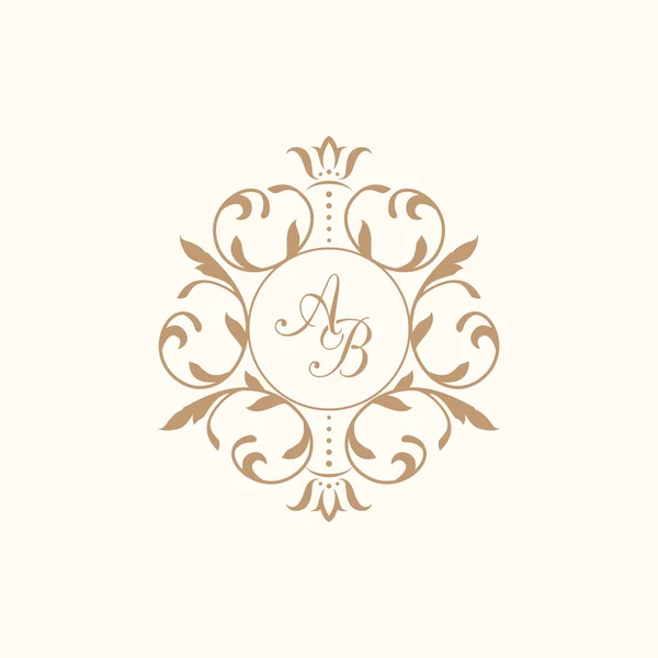 Vintage monogram template — Stock Illustration Vintage monogram template Vector Graphics