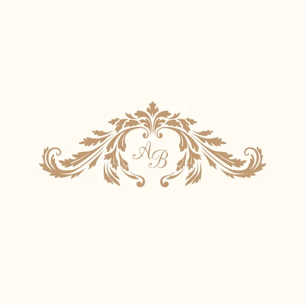 Vintage monogram sjabloon — Stockvector