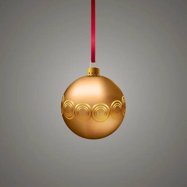 Boule de Noël en or — Image vectorielle