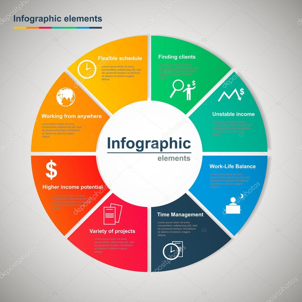 Vector infographic circle