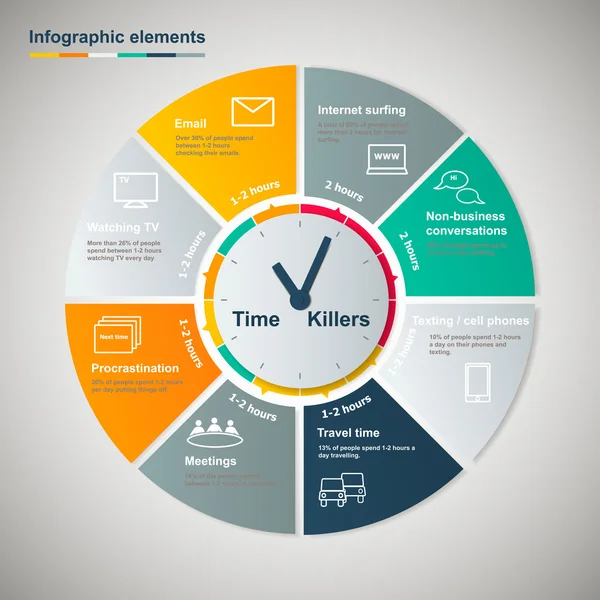 Tueurs de temps — Image vectorielle