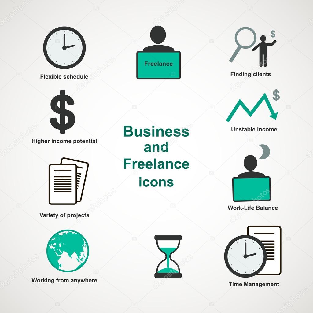 Business and freelance icons