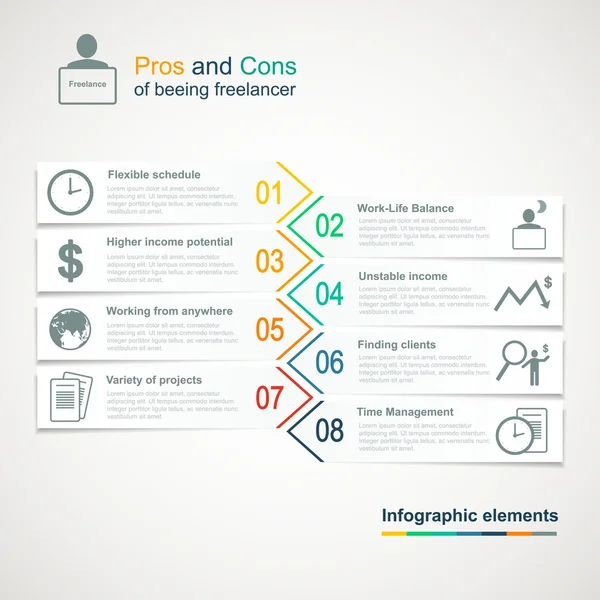 Infográficos freelance vetorial — Vetor de Stock