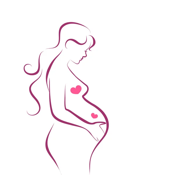 Femme enceinte — Image vectorielle